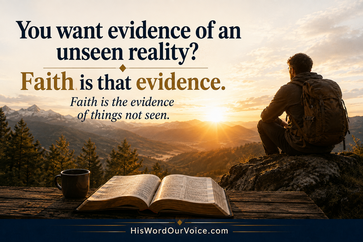 Faith Is the Evidence: How Do You See an Unseen God?